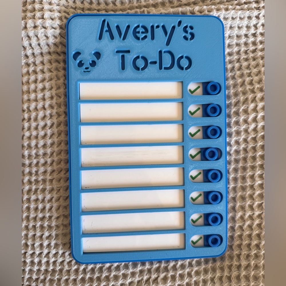 Avery Blue To-Do Chore Board